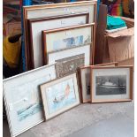 Various pictures and prints including original works, watercolours, maritime photographic prints,