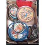 Russian decorative plates - a limited edition 12 piece miniature plate set by Byliny Porcelain, a