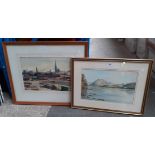 Two original watercolours; 'Loweswater and Melbreck' signed P J Hargreaves (35.5cm x 23cm) and 'View