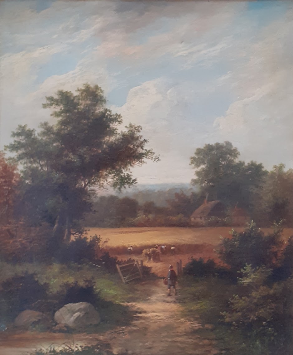 William Lara (19th century), landscape, oil on canvas, 49cm x 59cm, unsigned, framed, note stating - Image 2 of 2