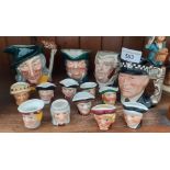 4 Royal Doulton small character jugs including BuzFuz, The Policeman (ltd.ed), etc. together with 10