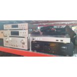 Stereo hi-fi separates; Marantz CD player, tuner and amp, a Marantz cassette deck / recorder, an ION