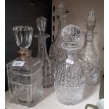 5 Crystal decanters including Waterford