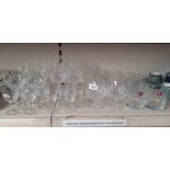 Quality cut crystal glasses including 4 sets of 6 glasses, pair of brandy glasses, pair of large