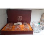 Edinburgh Crystal - boxed set of 6 tumblers together with a jug