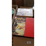 A box of appx 20 Biggles books by Capt W E Johns