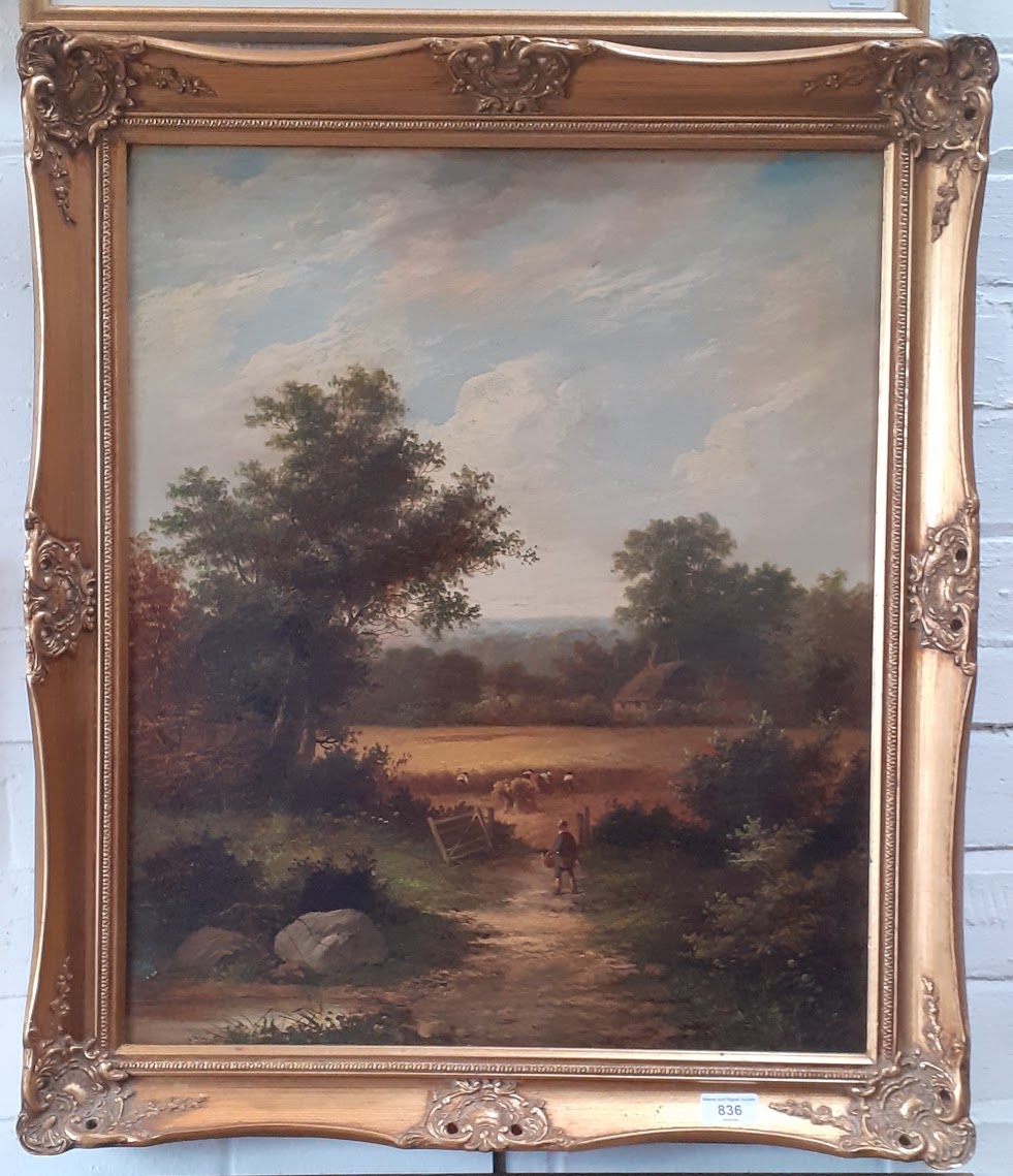 William Lara (19th century), landscape, oil on canvas, 49cm x 59cm, unsigned, framed, note stating