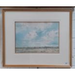 David Muirhead (1867-1930), watercolour, 'Cambridgeshire Landscape', 39cm x 27.5cm, signed 'David