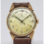 An Omega 14ct gold "Medicus" wristwatch circa 1945, cal. 23.4 SC, case diam. 33mm, signed 24h dial
