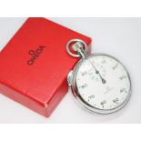 An Omega stopwatch, diameter 52mm, with box. Condition - appears to be working correctly, however