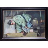 Robert Lenkiewicz (1941-2002), Cider Ryder in the Pram Factory, 1996, oil on sail cloth, 97cm x