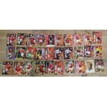 A collection of 31 Manchester United Futera Fans Selection football collectors cards.