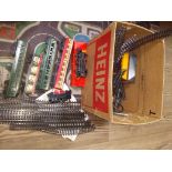 A box of Hornby Triang and other 00 gauge model railway.