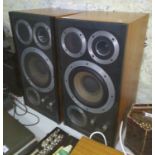 A pair of Wharfedale E Fifty speakers.