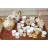 A quantity of blush ivory porcelain comprising mainly Royal Worcester, also including Grainger & Co,