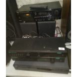 Assorted HiFi comprising Creek 4140 amplifier and Creek T40 tuner, a NAD CD player, a Denon cassette