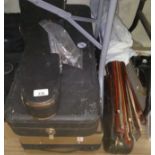 Assorted violins, bows and cases, spares and repairs.