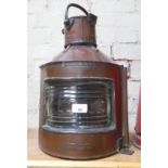 Birmingham Engineering Company Ltd copper and brass ships starboard light.