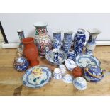 A collection of Chinese and Japanese porcelain, the majority as found.