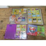 A collection of Pokemon cards.