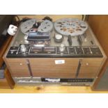 An Akai 4000DS reel to reel player and a Sanyo video cassette record (AF)
