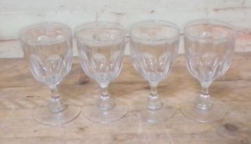 A set of four 19th century ale glasses, height 17.5cm.