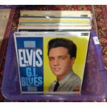 A box of approx. 24 Elvis Presley LPs (two 10" records), circa 1960s.