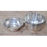 Two hallmarked silver dishes, gross wt. 8ozt.