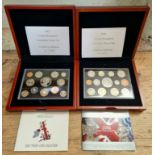 Two Royal Mint uk executive proof sets, 2006 & 2007, in presentation boxes with certificates.