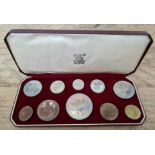 A Royal Mint 1953 ten coin proof set, in presentation case