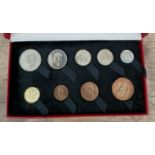 A Royal Mint George VI 1950 nine coin proof set, in presentation box.