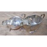 Two hallmarked silver sauce boats, wt. 8ozt.