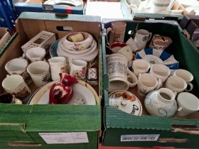 Two boxes of items including ceramics and glassware etc.