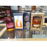 A group of assorted spirits to include a Glayva liquer & The Glenrothes single malt scotch whisky