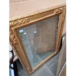 A 19th century gilt framed mirror, later mirrored glass.