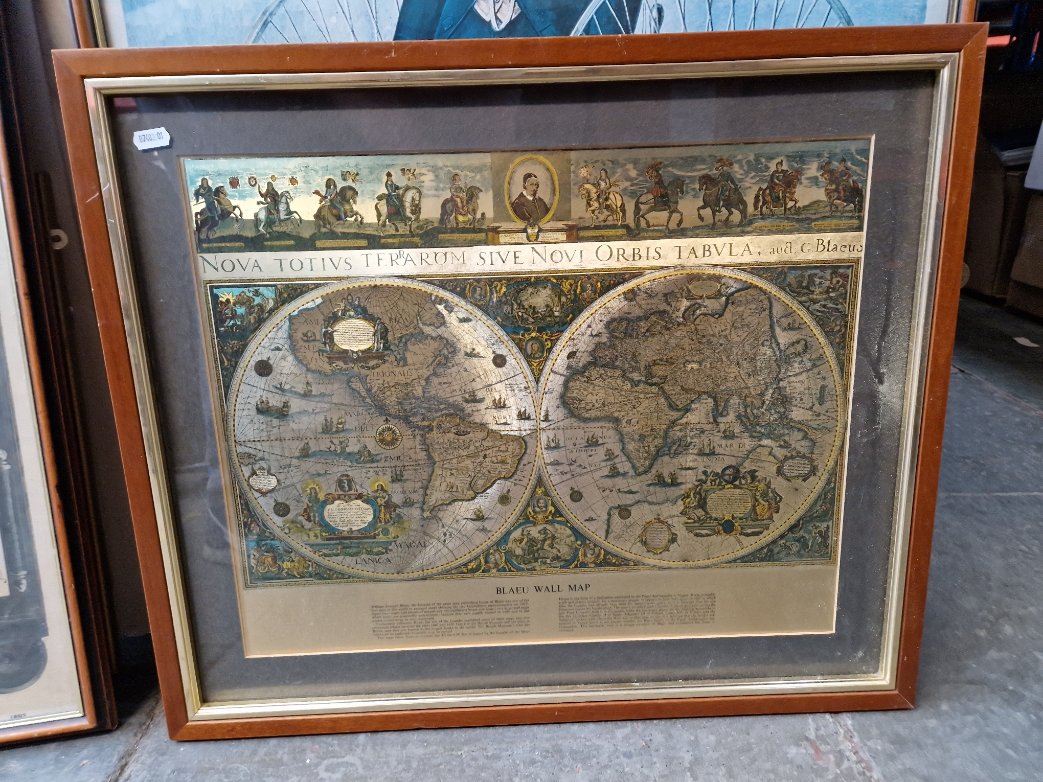 A collection of 3 vintage posters & a world map. - Image 2 of 4