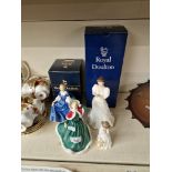 4 Royal Doulton figures including ‘Maria’ HN3381 (boxed), ‘Daddy’s Girl’ HN3435 (boxed) etc.