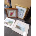 Four watercolours, all signed, framed and glazed, artist comprising PEter Waller, Evans, Coates.