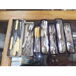 A quantity of silver plated cutlery.
