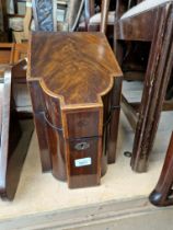 A George III mahogany knife box.