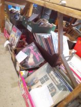 Five boxes of LPs and two boxes of 45s.