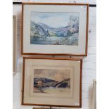 E G Clay (British 20th century), two watercolours, landscape scenes, 'Thirlmere' (41cm x 27cm) and