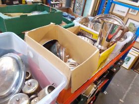 Five boxes of silver plated wares