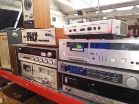 Various items of HiFi equipment including Technics, Federal, Wharfedale, Hi Fidelity, reel to reel