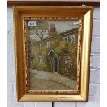 Early 20th century school, oil on canvas, cottage, signed 'John Schofield', framed and glazed,
