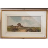 J Renshaw (British 19th century), watercolour, rural landscape scene, signed to lower left, framed