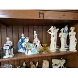 Two Royal doulton figures and others - some composition