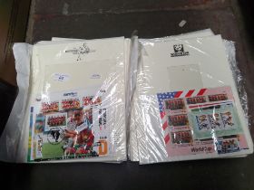 A collection of first day covers, mostly football including The European Football Collection, Euro