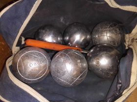 Two sets of French boules with jack.