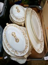 A Minton dinner service, 24 pieces including tureens.